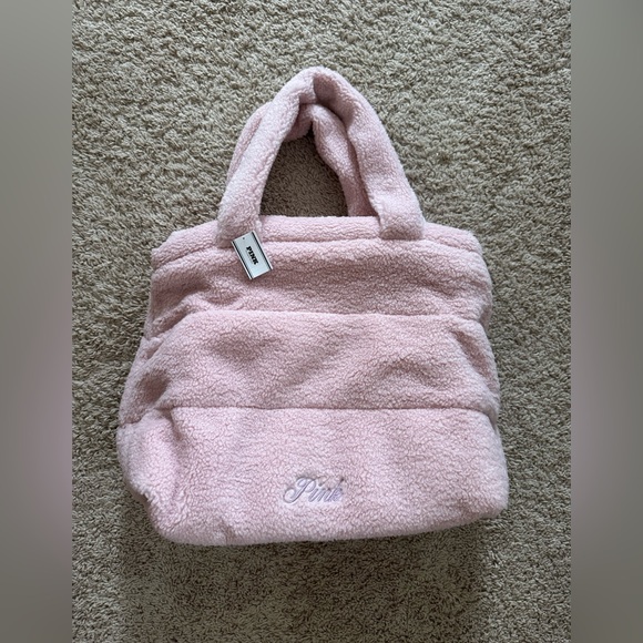 ✨NWT Victoria Secret PINK Cozy Plush Tote - Picture 5 of 9